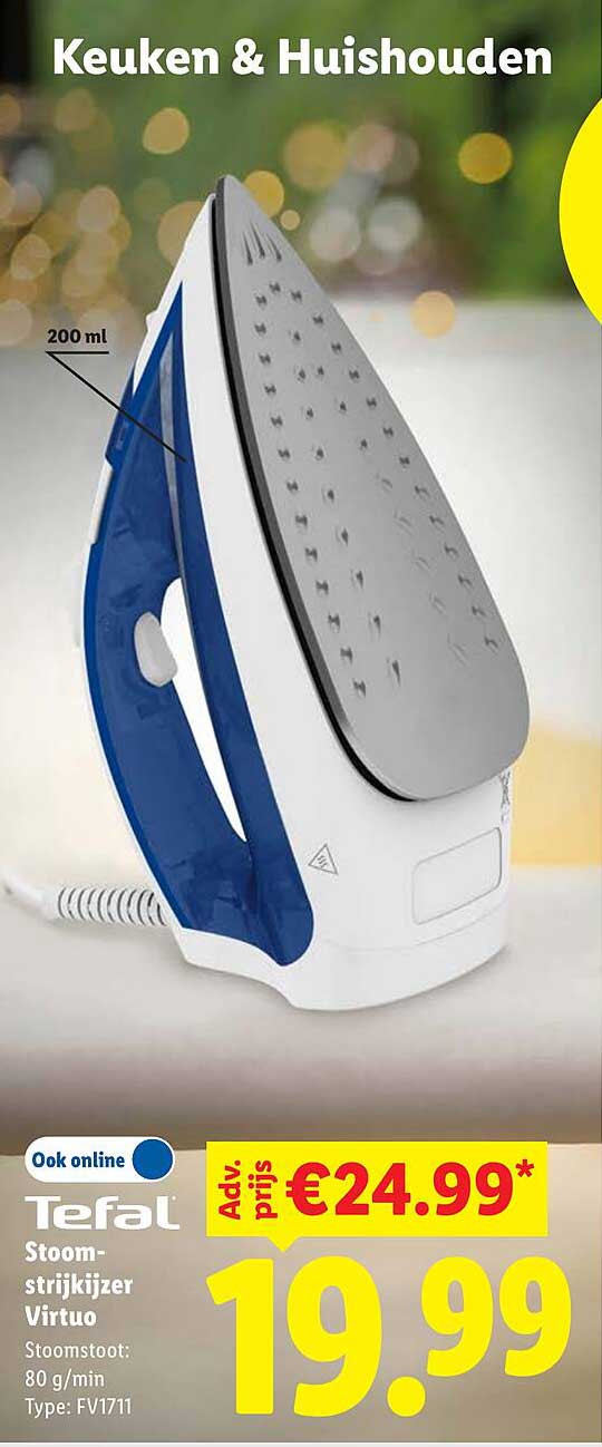 Tefal Stoom-strijkijzer Virtuo