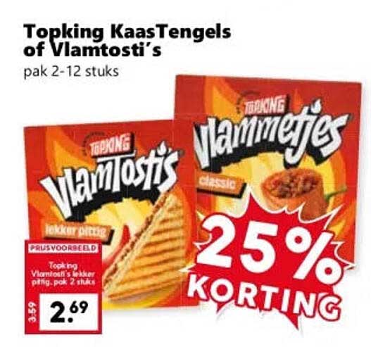 Topking KaasTengels of Vlamtosti's 25% KORTING
