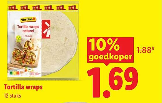 Tortilla wraps 12 stuks 10% goedkoper