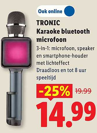 TRONIC Karaoke bluetooth microfoon -25%