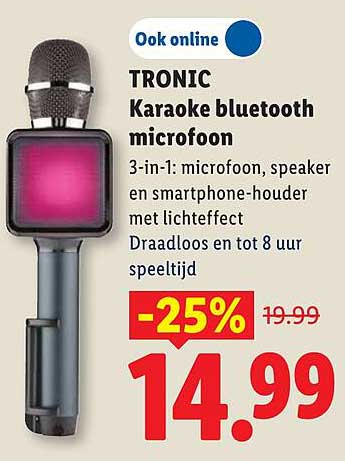 TRONIC Karaoke bluetooth microfoon