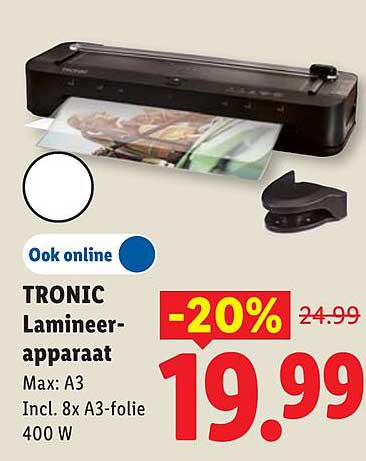 TRONIC Lamineer-apparaat -20%