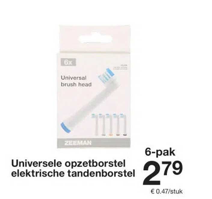 Universele opzetborstel elektrische tandenborstel