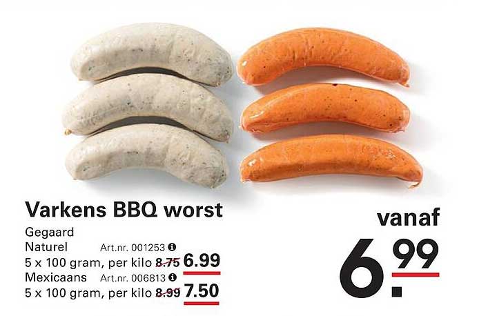 Varkens BBQ worst