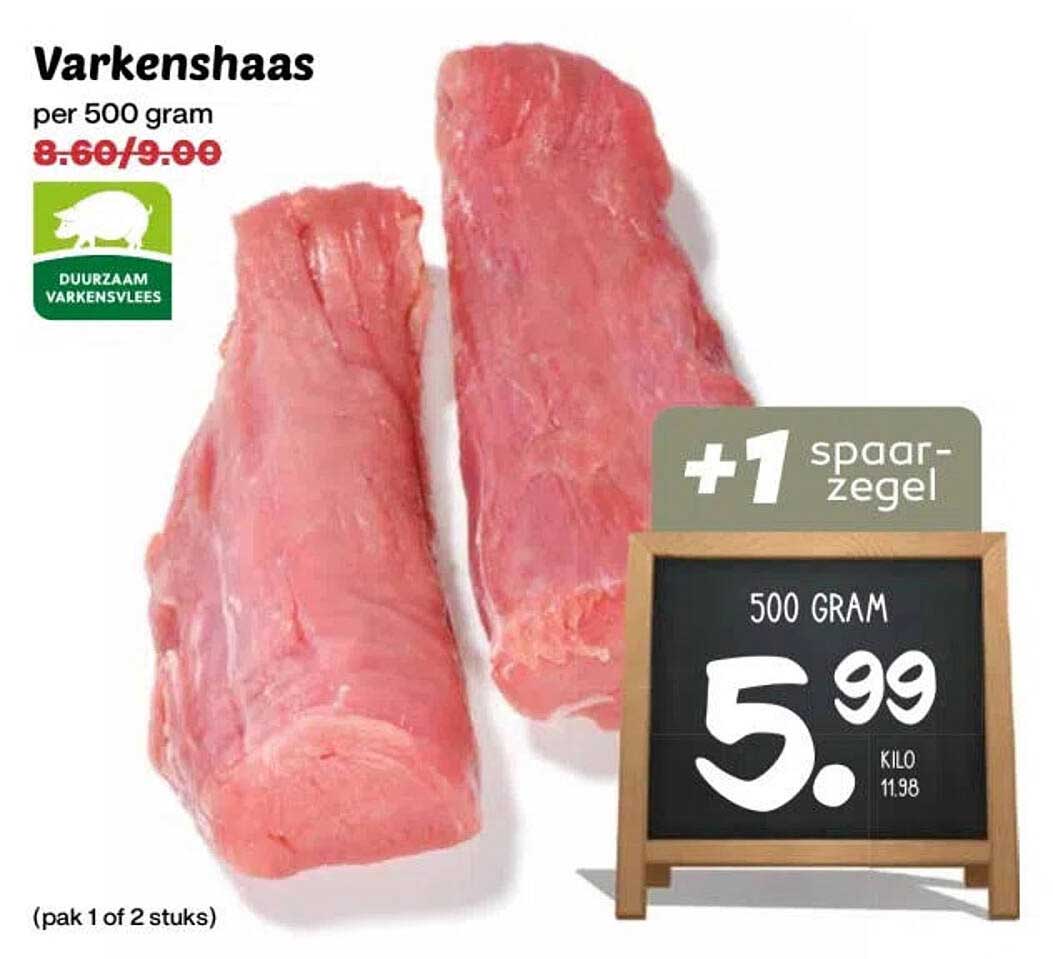 Varkenshaas +1 spaarzegel