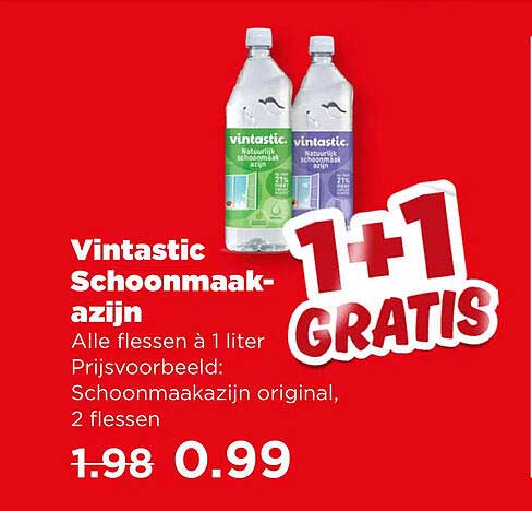 Vintastic Schoonmaakazijn 1+1 GRATIS
