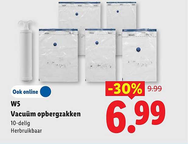 W5 Vacuüm opbergzakken -30%
