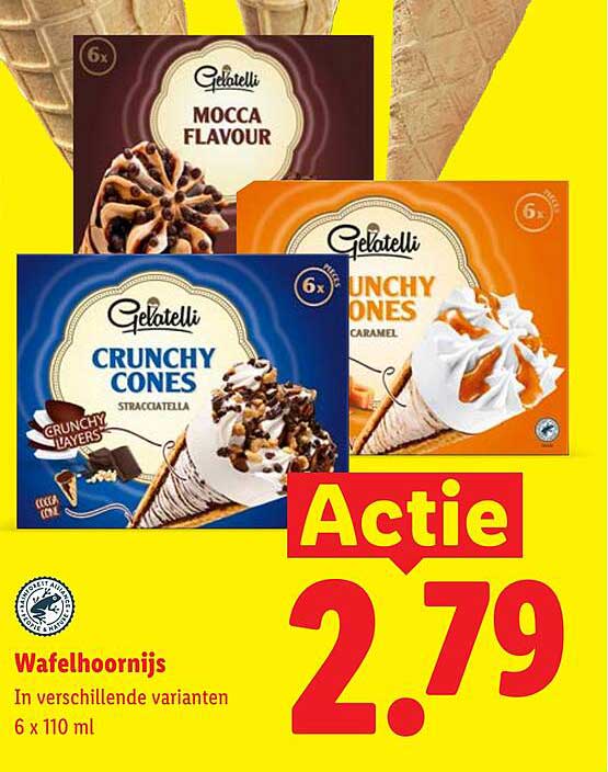 Wafelhoorntjes In verschillende varianten 6 x 110 ml
