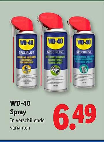 WD-40 Spray In verschillende varianten