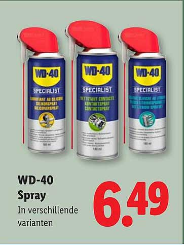 WD-40 Spray In verschillende varianten