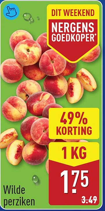 Wilde perziken 49% KORTING 1 KG