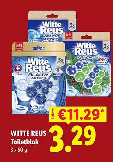 Witte Reus Toiletblok 3 x 50 g