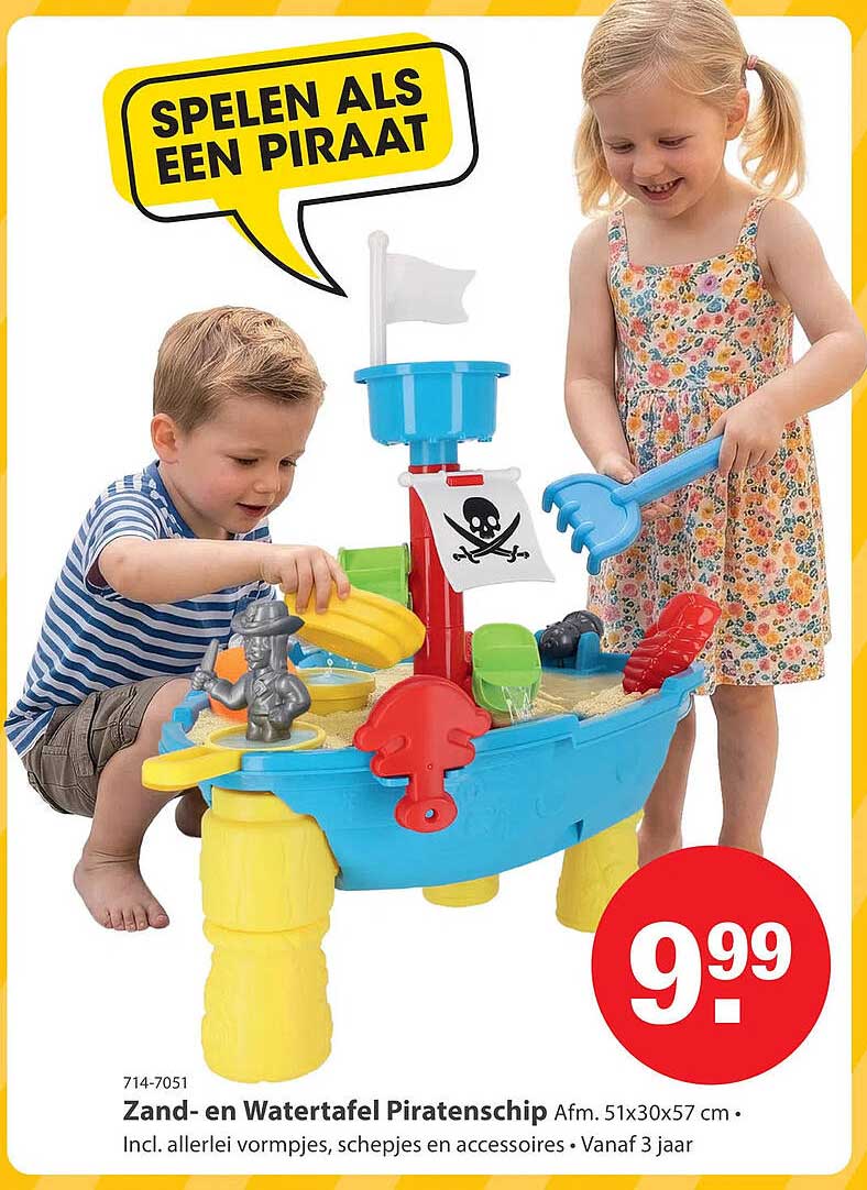Zand- en Watertafel Piratenschip