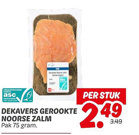 DEKAVERS GEROOKTE NOORSE ZALM