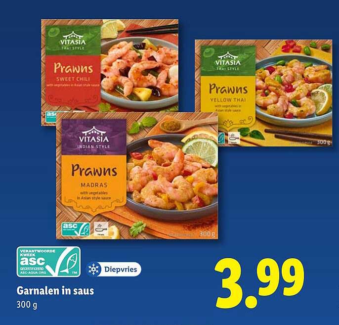 Garnalen in saus