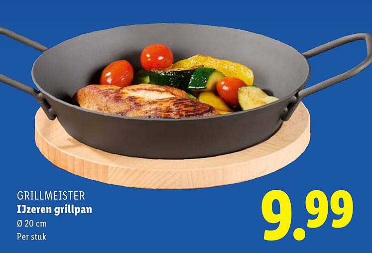 GRILLMEISTER IJzeren grillpan Ø 20 cm Per stuk