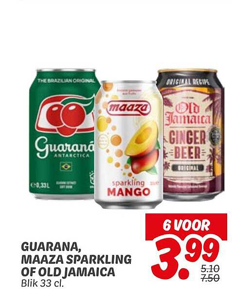GUARANA, MAAZA SPARKLING OF OLD JAMAICA