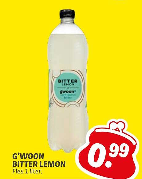 G'woon Bitter Lemon Fles 1 liter