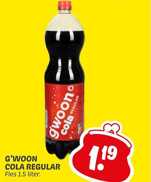 G'woon Cola Regular Fles 1.5 liter