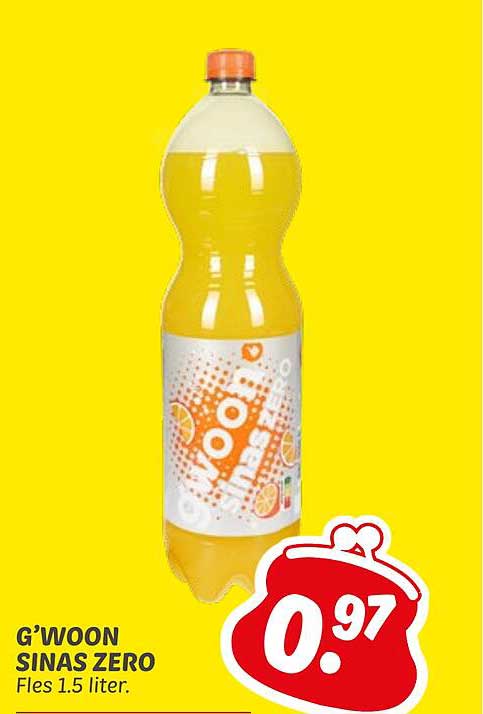 G'woon Sinas Zero Fles 1.5 liter