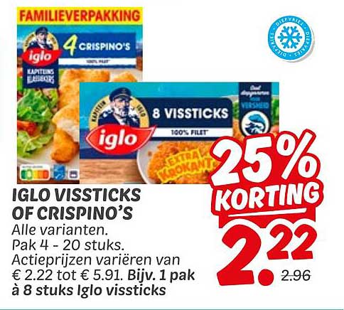 IGLO VISSTICKS OF CRISPINO’S