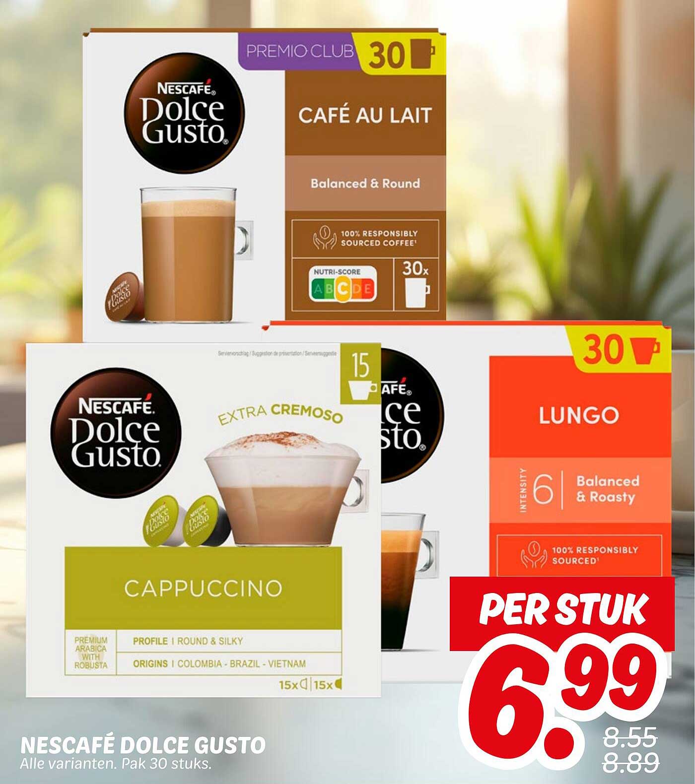 NESCAFÉ DOLCE GUSTO - ZIJN ALLE VARIANTEN. PAK 30 STUKS.