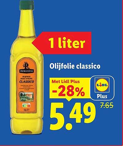 1 liter OIijfolie classico Met Lidl Plus -28%