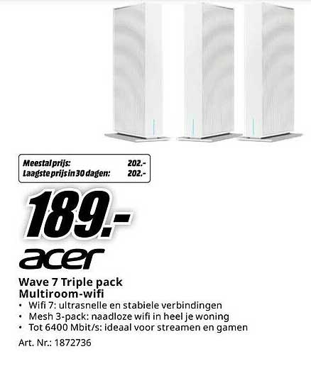 Acer Wave 7 Triple pack Multroom-wifi