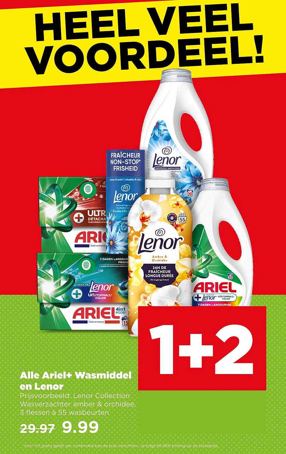 Alle Ariel+ Wasmiddel en Lenor 1+2