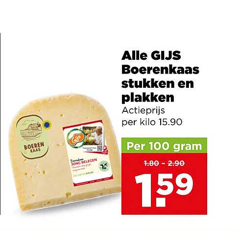Alle GIJS Boerenkaas stukken en plakken