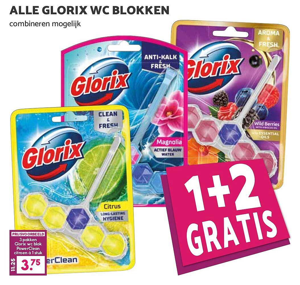 ALLE GLORIX WC BLOKKEN combineren mogelijk 1+2 GRATIS