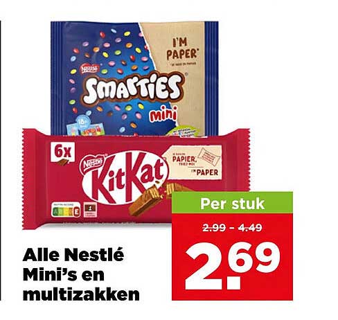 Alle Nestlé Mini's en multizakken