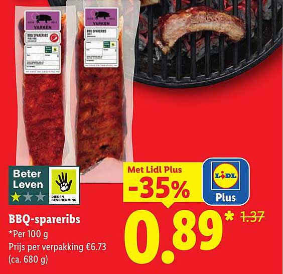 BBQ-spareribs -35%