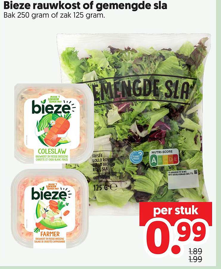 Bieze rauwkost of gemengde sla