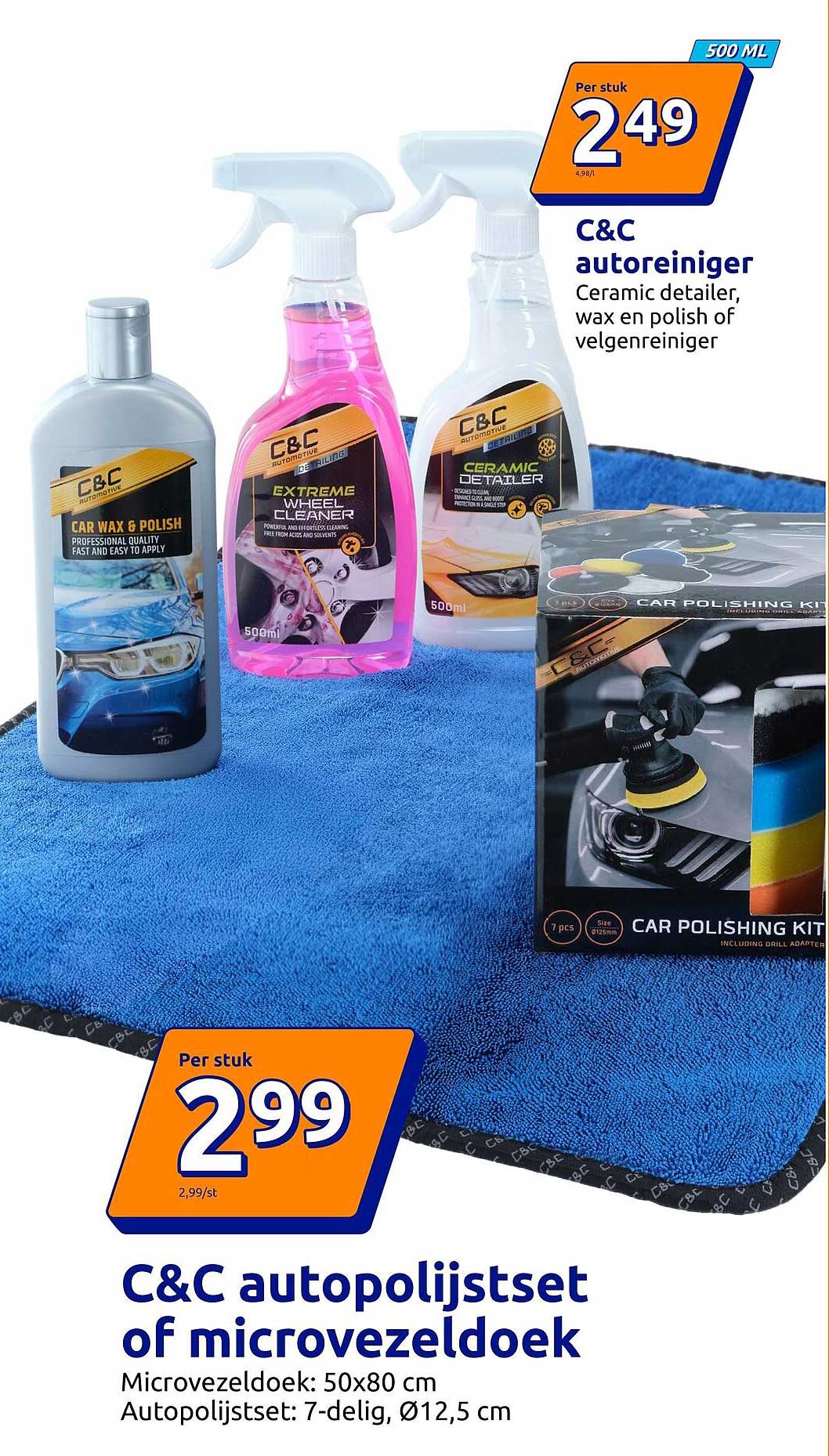 C&C autopolijstset of microvezeldoek