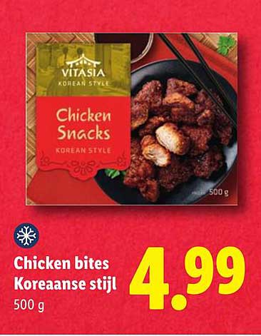 Chicken bites Koreaanse stijl 500 g