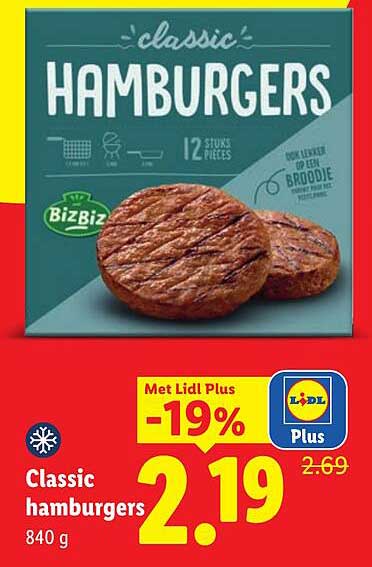Classic hamburgers 840 g