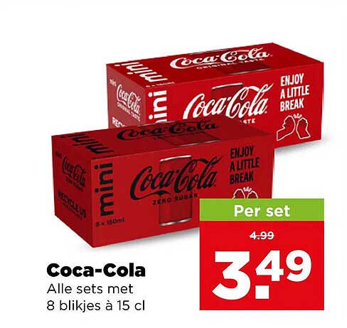 Coca-Cola Alle sets met 8 blikjes à 15 cl
