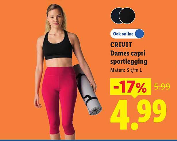 CRIVIT Dames capri sportlegging