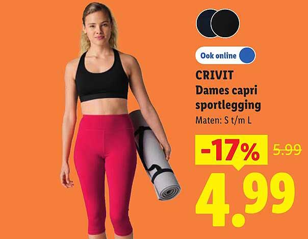 CRIVIT Dames capri sportlegging