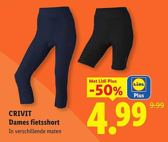 CRIVIT Dames fietsshort Met Lidl Plus -50%