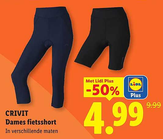 CRIVIT Dames fietsshort Met Lidl Plus -50%