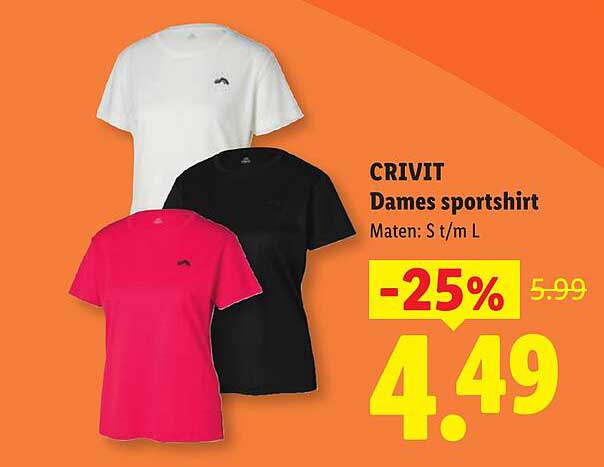 CRIVIT Dames sportshirt -25%