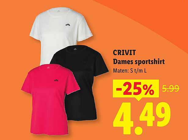 CRIVIT Dames sportshirt Maten: S t/m L -25%