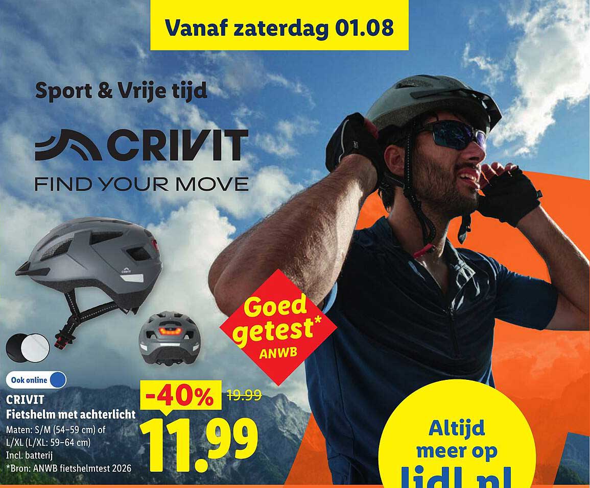 CRIVIT Fietshelm met achterlicht
