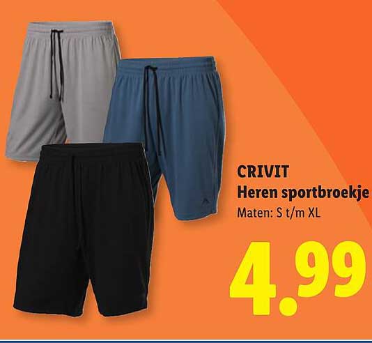 CRIVIT Heren sportbroekje Maten: S t/m XL