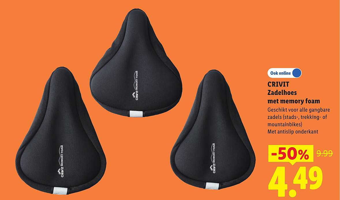 CRIVIT Zadelhoes met memory foam