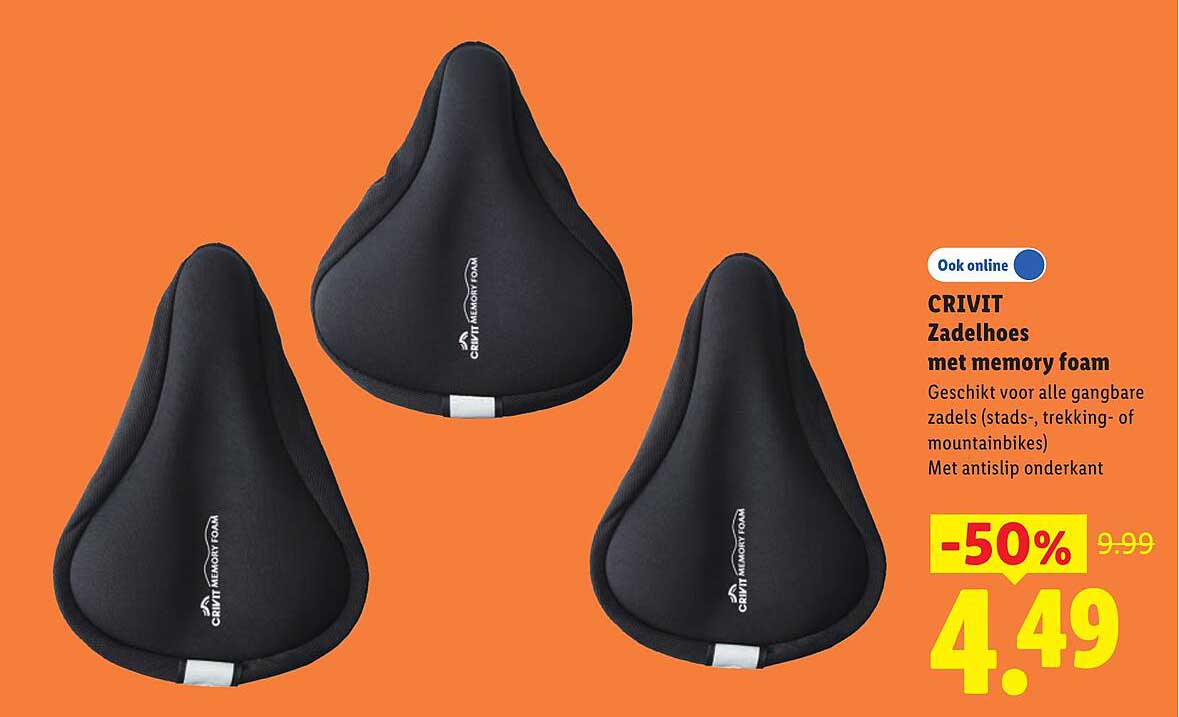 CRIVIT Zadelhoes met memory foam