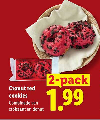 Cronut red cookies 2-pack