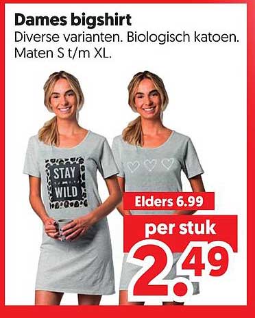 Dames bigshirt